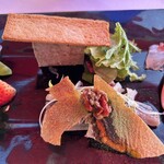 リストランテ アマルフィイ - 鳥取県産大山鶏肉のテリーヌ＆小田原漁港直送鯵のサオール