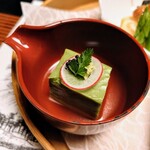 Takashi No Yado Takashimaya - 酒菜　蓬豆腐、キャビア、山葵、ラディッシュ、セルフィーユ