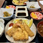 早苗寿司 - ミックスフライ定食   ８００円!!