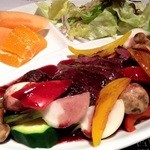 Kajitsuen Riberu - 【日替り洋食】牛ハラミ 赤ワインの温野菜ソース