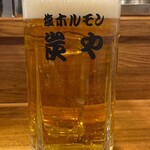 Shio Horumon Sumiya - 生ビール(500ml ジョッキー)