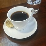キッチン ブルー グローブ - ホットコーヒーのアップ
