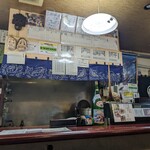 三四味屋 - カウンター内メニュー