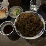 柳小路 TAKA - もずく。ざるそばのようだけど、もずく笑甘めの出汁と良く合います！めちゃくちゃ美味しい！