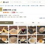 蕎麦前 中手 とうは - 2023年10月現在食べログ評価