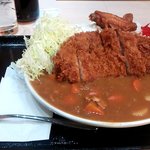 関内食堂 - かつカレー（小）with手羽先