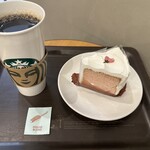 スターバックスコーヒー - ドリップコーヒーホットVenti＋さくらシフォンケーキ