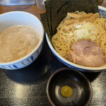 Tsukemen Akiyama - 塩とんこつつけ麺中盛　のり増し