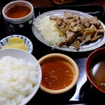 宇宙軒食堂 - 豚ばら(トンばら)定食¥800 (2024/4)