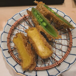 HAJIME - 京生麩とスナップ豌豆のフライ