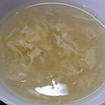 莫龍 - 莫龍中華食堂 ＠茅場町 日替ランチ 海鮮焼ソバに付く溶き玉子スープ