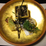 日本料理 幸庵 - 八寸　好きなものばかり　梅が早春を感じさせてくれます