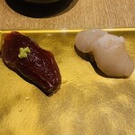 鮨 あまと - ホタテ・漬けマグロ