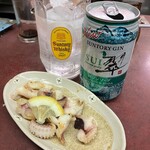 杉井酒店 - 翠ジンソーダとげそ塩焼き