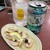 杉井酒店 - 料理写真:翠ジンソーダとげそ塩焼き