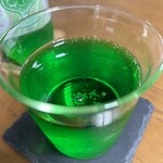 長浜ラーメン 一心亭 - 帰宅後の…メロンソーダ…凄い色…(⌒-⌒; )