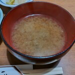 天ぷら 中山 - 天丼の味噌汁