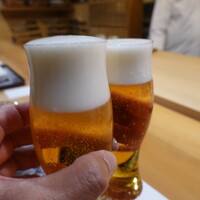 料理屋 みや﨑 - 生ビールでかんぱ～い♪