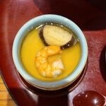 Sushi Kaisen Uo Zammai Kijima - 平飼い卵の餡かけ茶わん蒸し　アップ