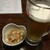 町の居酒屋　西菜 - その他写真:"生ビールとお通し"