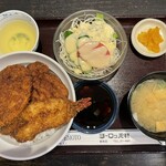 ヨーロッパ軒 - 3種盛スペシャルカツ丼セット 1500円