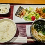 Teishoku Ya Hyaku Sai Shun - 焼鯖と唐揚げみぞれ酢定食