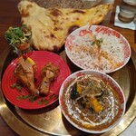 インディアンキッチン ラソイ - 日替わりのチキンとパンプキンのカレー。