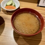 しんのすけ - みそ汁、ぬかづけ