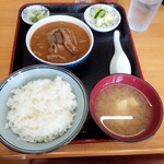 永井食堂 - もつ煮定食(半ライス)