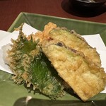 柳井 - タコとナスの天ぷら　(タコ写ってないです)