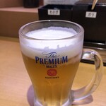 スシロー - 生ビール（ジョッキ）税込610円