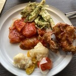 Zakicchinsaruvatorekuomo - 季節野菜のカポナータ、白身魚のエスカベッシュ、鶏もも肉のカチャトーラ