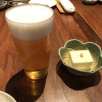 無垢とうや - ビール＆つきだし