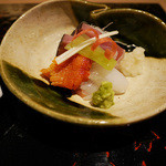 祇園　岩元 - 【造り】よこわタタキ、赤貝、針烏賊　他