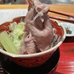 おおたに - 煮物　宮崎牛のしゃぶしゃぶと春野菜の炊き合わせ