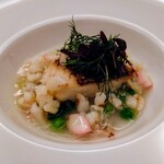 レストラン FONTANA - 桜鯛、グリーンピース、海老