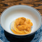 肉割烹 上 - 雲丹の冷製パスタ　浜中の塩水雲丹