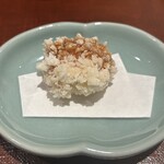 鳥匠 いし井 - 高坂鶏　胸肉　おかき揚げ