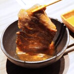 東京焼肉 黒木 - ザブトンの焼きすき