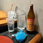 しほう田 - 焼酎セットと、シャッ君