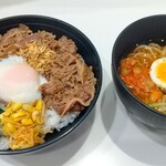 Yakiniku Champion - 牛焼肉丼＆ミニ冷麺セット