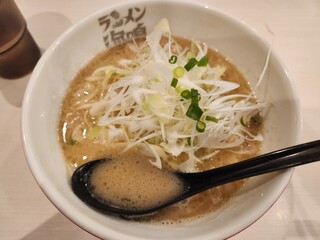 ラーメン海鳴 - 魚介とんこつネギ増し1070円