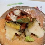 うを徳 - 蛸の柔らか煮、青森県産 蝦夷鮑