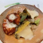 うを徳 - 蛸の柔らか煮、青森県産 蝦夷鮑