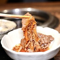 ヤキニク旭 -  クラシタロースと越津ネギのすき焼き風 