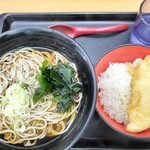 名代 富士そば 明治通り店 - ミニ鶏天丼セット（かけ蕎麦）