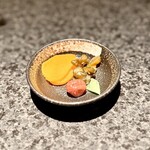 大淀河畔 みやちく - ガーリックライスに添えて。