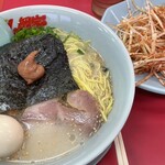 ラーメン 山岡家 - 朝ラー+メンマ+ほうれん草+ピリネギ+味玉