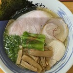 中華そば 半ざわ - 限定 月日貝出汁塩ラーメン 1200円　メンマトッピング