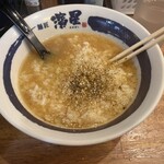 Noukou Niboshi Soba Menshou Hamaboshi - 残りスープにライスを入れて猫まんま